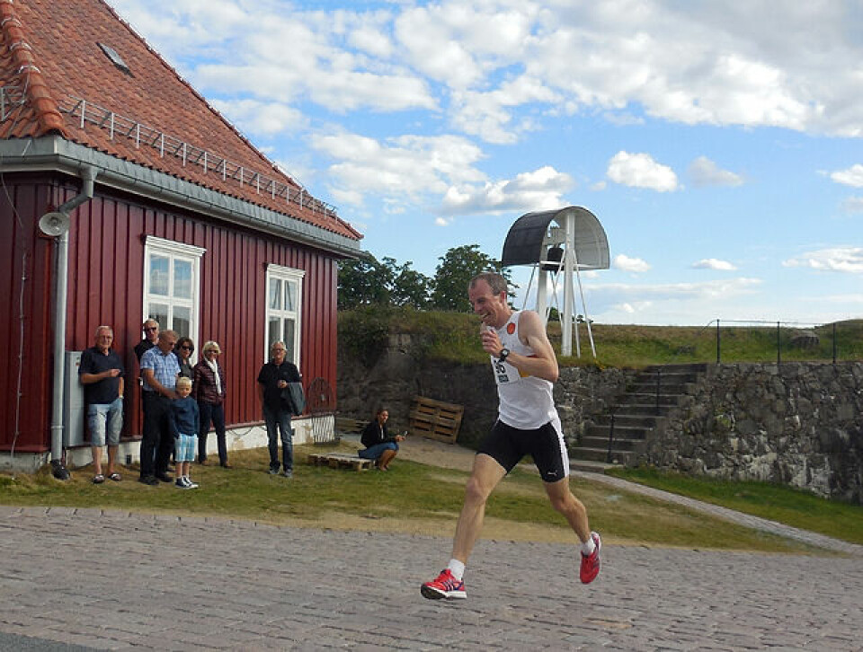 Rekorden ble knust i Festningsløpet Hallvard_Nilsen_i_motbakke
