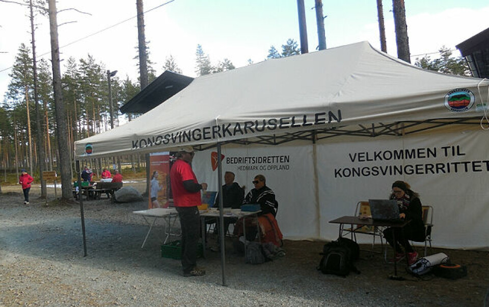 Kristian Myhre Hellerud vant på Liermoen Teltet_paa_plass.jpg