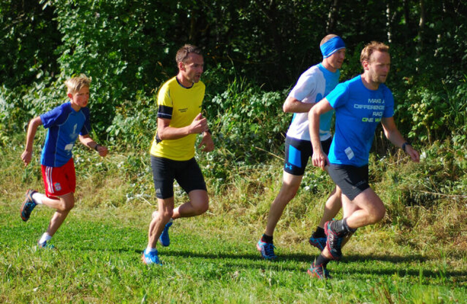 Teten i lang løype tidlig i løpet (fra h.) Ove Haugereid, Henning Mortensen, Endre Hjelset og Ludvig Baksjøberget. (Foto: Pawel Daroszewski) Teten i lang løype tidlig i løpet (fra h.) Ove Haugereid, Henning Mortensen, Endre Hjelset og Ludvig Baksjøberget. (Foto: Pawel Daroszewski)