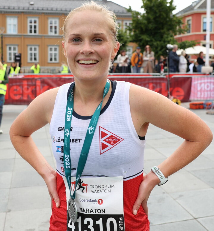 Vinner: Camilla Lund vant maraton i Trondheim Maraton. Vinner: Camilla Lund vant maraton i Trondheim Maraton.