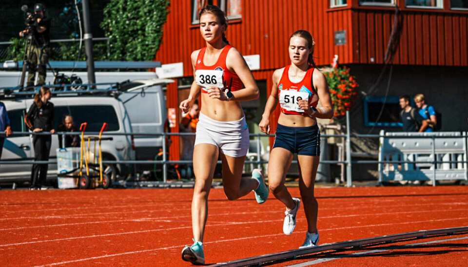 Ingrid Skaar her foran Edel Agnete Glomsås-Eide som ble nummer fire.