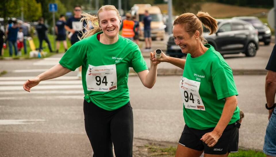 Maratonstafetten i Vestfold Maraton er populær og skaper idrettsglede.