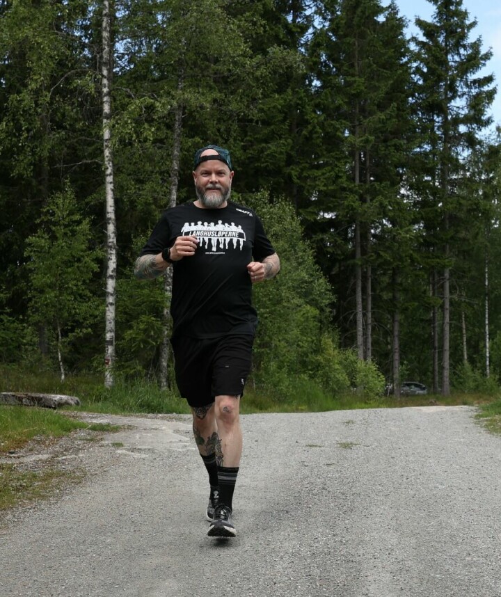 Opplever ro: Løpingen har blitt en strategi for å takle hverdagen i tillegg til at den gir Fredrik en form for ro som han tidligere kun fikk gjennom alkohol og medisiner.