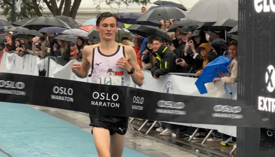 Magnus Tuv Myhre avgjorde en god stund før målstreken under 10 for Grete for et par uker siden. Magnus Tuv Myhre avgjorde en god stund før målstreken.