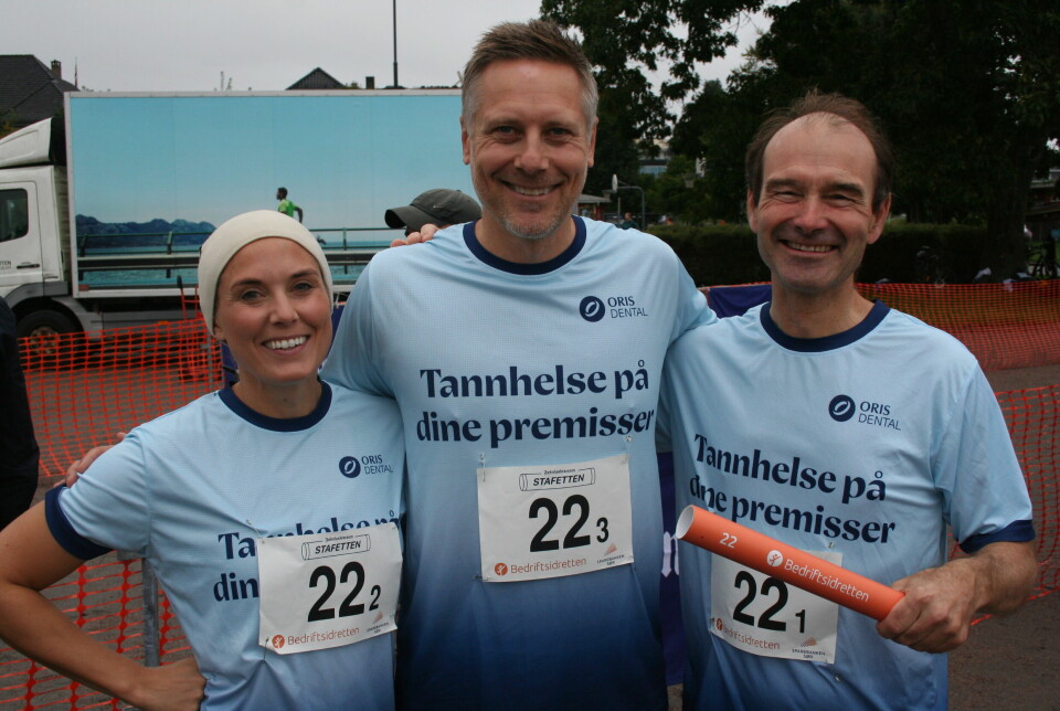 Oris Dental: Ane Ribe (37), Erlend Ribe (44) og Tore Syrtveit (61)