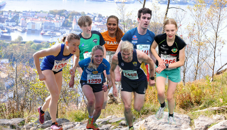 Mulige favoritter Stoltzekleiven Opp 2025: Karoline Holsen Kyte, Håvard Klakegg, Emma Julie Dyrhovden, Callum Smith, Aurora Veen Torkildsen. Fremst: Stine Borgli og Joel Dyrhovden.