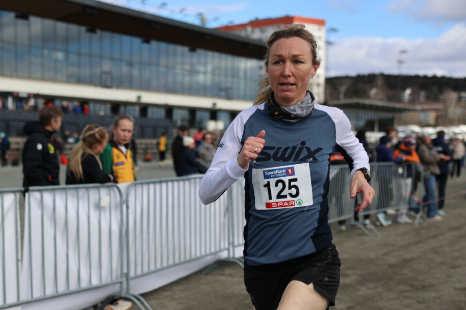 Først til mål av veterankvinnene ble Silje Ravnsborg Christiansen. (Foto: Tom-Arild Hansen)