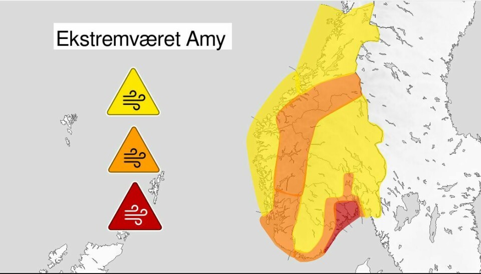 Ekstremværet Amy kommer inn over Sør-Norge helgen 4. - 5. oktober. Det får konsekvenser for flere løpsarrangement.