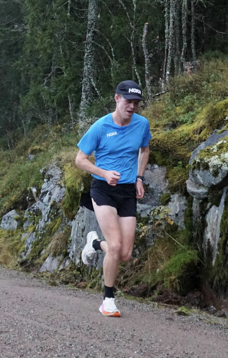 Uvenner?: 'Motbakke og jeg blir aldri venner' skrev Sigurd på Strava, samtidig som han leverer dagens beste tid i det tyngste motbakkesegmentet. skjennungstua open motbakkeløp nordmarka oslo løp