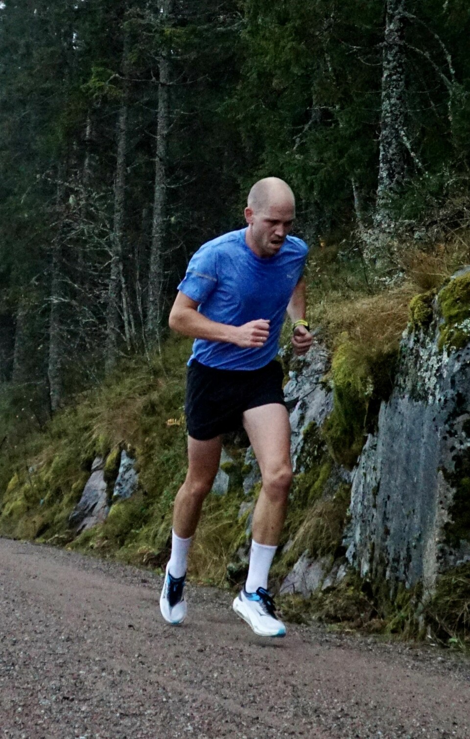 Starthissig: Pål Golberg åpnet friskt, lå lenge på tredjeplass, og avsluttet som fjerdemann. skjennungstua open motbakkeløp nordmarka oslo løp