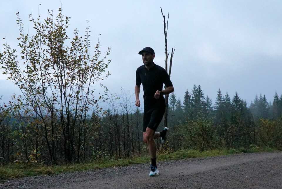Steg i behold: Sindre Buraas fortsatt i lette klyv selv om det er ti år siden han gjorde 13:11,96 på 5000 meter. skjennungstua open motbakkeløp nordmarka oslo løp