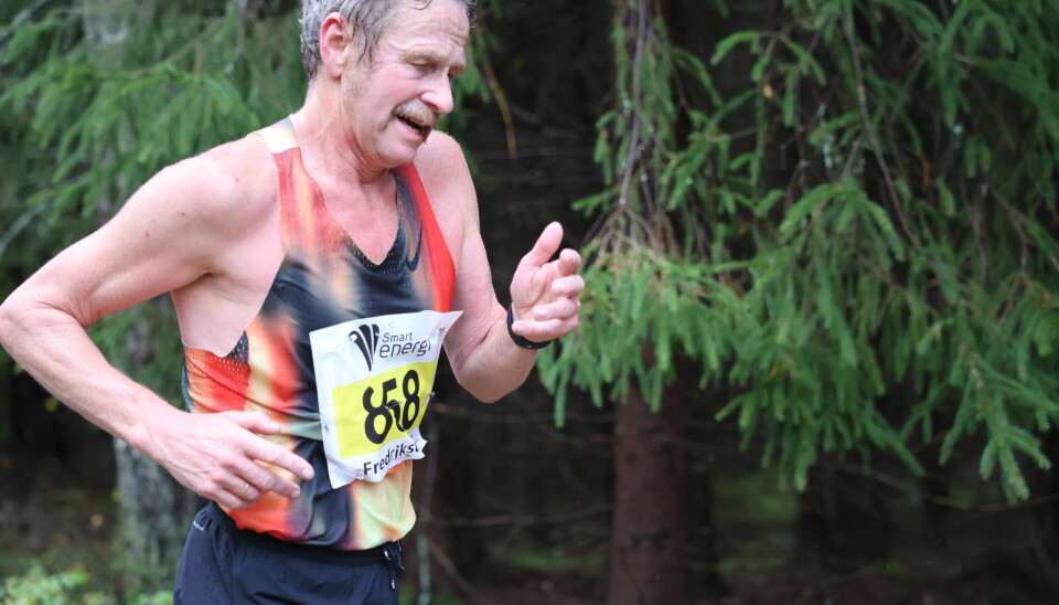 Håkon Haug Urdal og Anne Marie Karlsen vant en våt utgave av Fredrikstad maraton