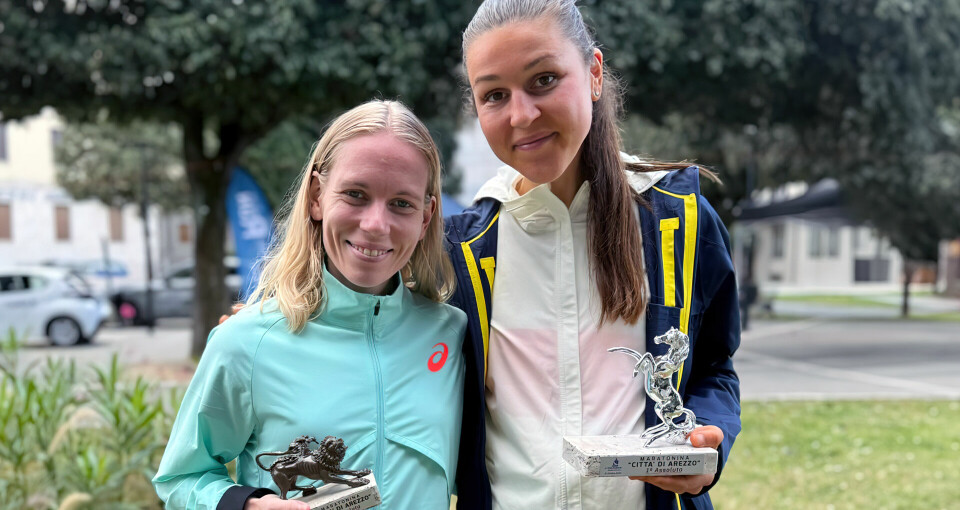 Hanne Mjøen Maridal på pallen i Italia - nest best i Arezzo halvmaraton