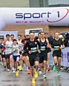 Olav Wille i front ut fra start på 5 km. I mål ble han nummer tre.