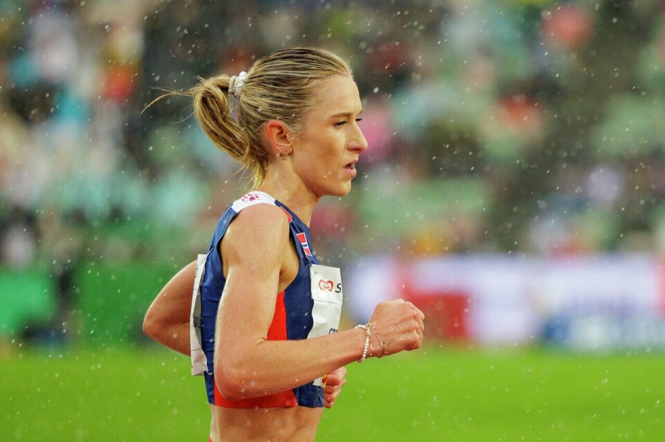 Karoline Bjerkeli Grøvdal, her fra Bislett Games. (Foto: Sylvain Cavatz) Bislett Games - 5000m - kvinner - Karoline Bjerkeli Grøvdal