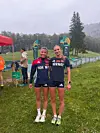 Den norske duoen i KU20 etter løpet: Anna Kanutte Bruseth (til v.) og Maia Kulle Andreassen.