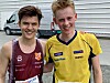 Sigurd Skogan Brensholm, Ogndal IL (til venstre) vant Moan5ern i Levanger foran o-junioren Ludvig Langøygard, Frol IL.