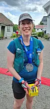 Ruth Vingerhagen fra Bamford 1869 tok seieren i kvinneklassen på 87 km. Tida ble 16.56.49.