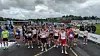 Like før start på 5 kilometeren på Kjeller flyplass.