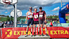De tre beste i dameklassen på årets skogshalvmaraton. I midten står Maria Wallin. Til venstre er Ane Korsvold, mens Maria Venås står til høyre.