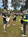 Tell Innlandet som tok 2. plassen blir intervjuet av Finn Olsen.