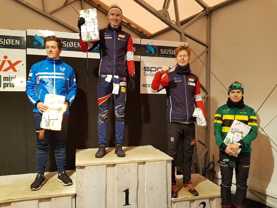 Tre beste i H17- lørdag var Jørgen Baklid, Konnerud IL, Jonatan Stahl, IFK Mora OK og Styrk Hundseid Kamsvåg, Konnerud IL.