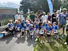 70 spente barn før start ved Kongsvinger Svømmehall i Byparken.