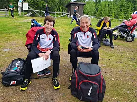 Gro Solnørdal og Paul Martin Berg tok turen fra Rudsbygd i Lillehammer.