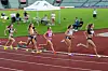 Amanda Marie Grefstad Frøynes bak den polske fartsholderen etter 400 meter.