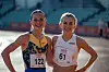 To fornøyde jenter, Marte Hovland og Selma Løchen Engdahl, etter å ha satt pers på 1500 meter.