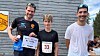 Tettrioen i herreklassen bestod av (fra v.): Nils Kristen Sandtrøen, Leo William Bævre og  Oliver Sugaren Lutnæs.