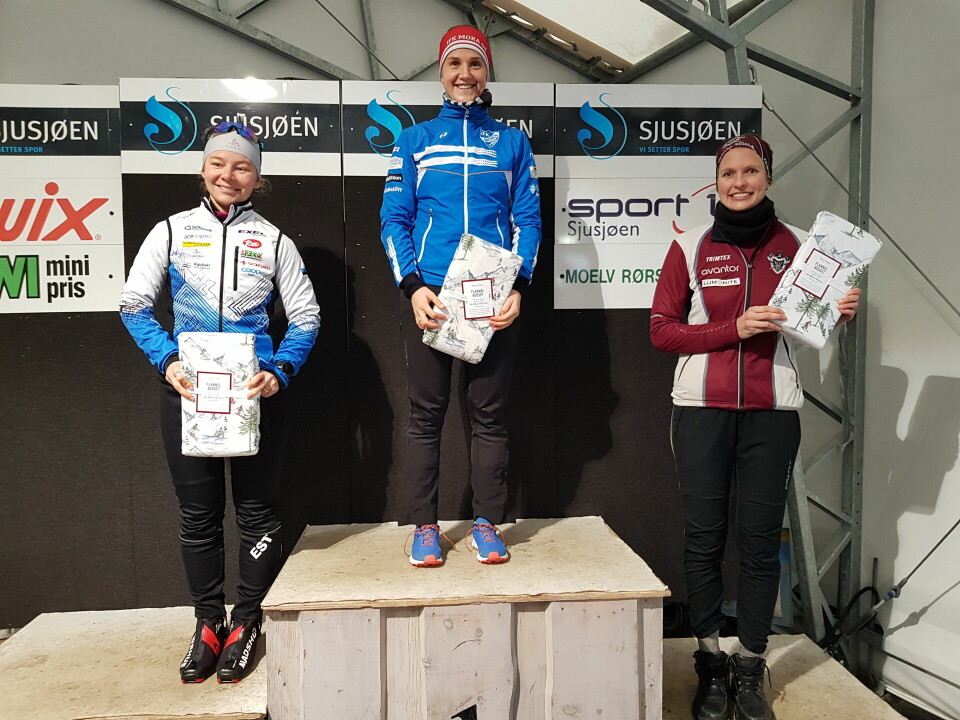 Tre beste i D17- søndag var Magdalena Olsson, IFK Mora OK, Daisy Kudre-Schnyder Värska, OK Peko og Anna Ulvensøen, Nydalens SK.
