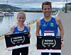 Opptatt av perser: Hanne Mjøen Maridal setter mer pris på å perse enn på gode meritter. Her sammen med Øystein Kvaal Østerbø etter at de begge satte norsk rekord på 3-kilometer i Fornebuløpet i 2022.