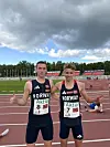 To fornøyde norske deltakere, som ble nummer 1 og 2. Magnus Øyen (til høyre) og Martin Tjelle.