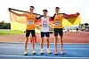Medaljevinnerne Maximilian Rath, Joseph Scanes og Jonathan Albustin.