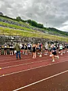 10 km-løparane gjer seg klare til start.
