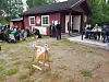 Målposten, sekretæriat og oversikten over starttider, alt samlet på et sted.
