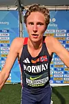 En fornøyd Philip Storm Regbo Gulbrandsen etter U20-VM-finalen på 5000 meter onsdag kveld.