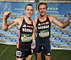 Fornøyde karer: Magnus Øyen og Philip Storm Regbo Gulbrandsen ble henholdsvis nummer 6 og 17 i 5000 meter-finalen i Eugene.