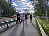 Løypa går langs Hamarvegen over jernbanen.