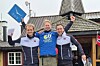 Pallen på halvmaraton for menn (fra v.): Henrik Fredriksen Aas, Styrk Kamsvåg og Axel Aalde.