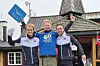Pallen på halvmaraton for menn (fra v.): Henrik Fredriksen Aas, Styrk Kamsvåg og Axel Aalde.