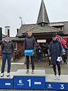 Topp tre på 10 km for kvinner (fra v.): Ane Sofie Krogh, Anna Fjøsne og Helene Kokkin.