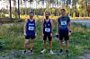 De tre beste på 5 km: Vinner Mats Emil Sand (i midten), nr. 2 Kay Hemstad (til venstre) og nr 3. Øyvind L Hamletsen.
