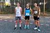De tre beste på 10 km. Nr 1. Henrik Nilsson (i mdten), nr. 2 Jarle Marvik (til venstre) og nr 3. Kristian Lindteigen.