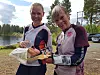 Hildegunn Linstad (til venstre) vant 3 km foran Margrete Jørandli.