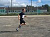 Ask Erling Sandum (14) var raskest på 10 km i herreklassen i Hernesløpet