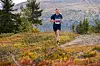 Ingvild Kåshagen smilende på vei til 2. plass på 13 km.