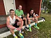 De tre raskeste etter kveldens dyst (fra v.): Jarle Marvik, Henrik Nilsson og Chris Horner.