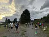 Det var skikkelig fin himmel over det spredte feltet av deltakere som gjorde seg klar til start på Promenaden.